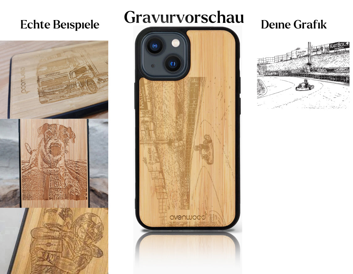 INDIVIDUELL iPhone 15 Bambus-Kunststoff
